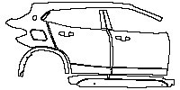 BMW X2 M Sport 2018 - (right) Door+BC Pillar+Rear Fender+Side Skirt