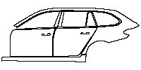 BMW 5 Series Touring 2021 - (left)Door+Side Skirt+Rear Fender