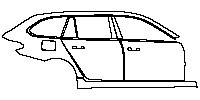 BMW 5 Series Touring 2021 - (right)Door+Side Skirt+Rear Fender