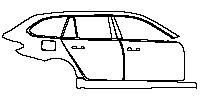 BMW 5 Series Touring 2021 - (right)Door+Side Skirt+Rear Fender
