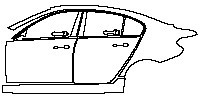BMW 1 Series Exterior 2020 - (left) Door+Rear Fender+Side Skirt
