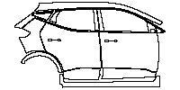 Chevrolet Bolt EUV LT 2023 - (right)Door+Side Skirt+Rear Fender
