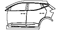 Chevrolet Bolt EUV Premier 2023 - (left)Door+Side Skirt+Rear Fender
