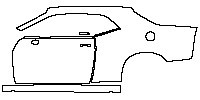 Dodge Challenger Standard body 2015 - (left)Door+Side Skirt+Rear Fender