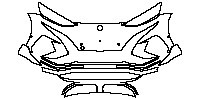 Denza N7 Exterior 2023 - Bumper+Headlamp (without License plate cutout , with 4 PDC)