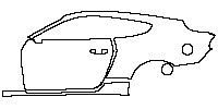 Ford Mustang Fastback 2015 - (left) Door+Rear Fender+Side Skirt
