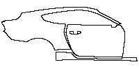 Ford Mustang Fastback 2015 - (right) Door+Rear Fender+Side Skirt