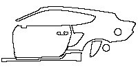 Ford Mustang Fastback 2015 - (left) Door+Side Skirt+Rear Fender (With California Special Package)
