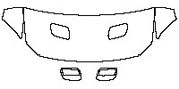 Ford Mustang Fastback 2021 - Hood+Fender (One third of Hood + Fender , ,without decal)