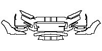Ford Mustang Fastback 2021 - Bumper+Headlamp (With Racing Stripes)