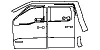 Ford F-150 SuperCrew 2021 - (left)Door+Rear Fender (with ''POWERBOOST'' emblem on doors)