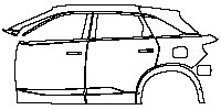 Hyundai Nexo Exterior 2019 - (left) Door+Rear Fender+Side Skirt