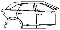 Hyundai Nexo Exterior 2019 - (right) Door+Rear Fender+Side Skirt