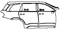 Hyundai Santa Fe (CN) Exterior 2019 - (right)Door+Side Skirt+Rear Fender
