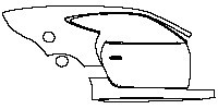 Jaguar F-Type Base 2013 - (right) Door+Side Skirt+Rear Fender