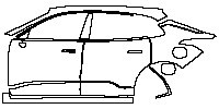 (left)Door+Side Skirt+Rear Fender