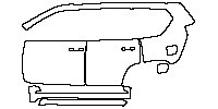Lexus GX Exterior 2010 - (left) Door+Side Skirt+Rear Fender (without door moldings)