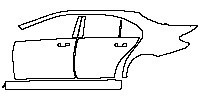 Mercedes-Benz E Class Sedan 2014 - (left) Door+BC Pillar+Rear Fender+Side Skirt
