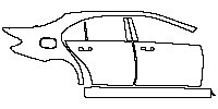 Mercedes-Benz E Class Sedan 2014 - (right) Door+BC Pillar+Rear Fender+Side Skirt