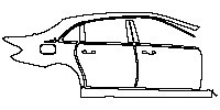 Mercedes-Benz E Class Sedan 2017 - (right) Door+BC Pillar+Rear Fender+Side Skirt