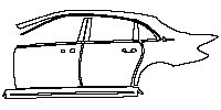 Mercedes-Benz E Class Sedan 2017 - (left) Door+BC Pillar+Rear Fender+Side Skirt