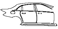Mercedes-Benz E Class Sedan 2017 - (right) Door+BC Pillar+Rear Fender+Side Skirt