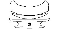 Mercedes-Benz C Class Coupe 2016 - Trunk Lid (with spoiler, with CXX0 emblem.)