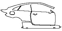 Mercedes-Benz E Class Coupe 2018 - (left) Door+BC Pillar+Rear Fender+Side Skirt