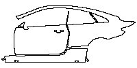 Mercedes-Benz E Class Coupe 2018 - (right) Door+BC Pillar+Rear Fender+Side Skirt