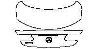 Mercedes-Benz E Class Coupe 2018 - Trunk Lid (without spoiler, with ''EXX0'' emblem)