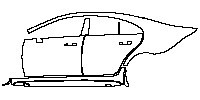 Mercedes-Benz CLS Sedan 2019 - (left) Door+B Pillar+Rear Fender+Side Skirt