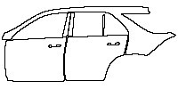 Mercedes-Benz GLE GLE SUV 2015 - (left) Door+BC Pillar+Rear Fender