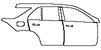 Mercedes-Benz GLE GLE SUV 2015 - (right) Door+BC Pillar+Rear Fender