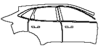 Ford Kuga Exterior 2020 - (right) Door+Side Skirt+Rear Fender