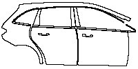 Mercedes-Benz B Class Sport 2020 - (right) Door+Rear Fender