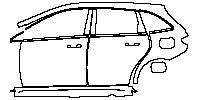 Mercedes-Benz B Class AMG Line 2020 - (left) Door+B Pillar+Rear Fender+Side Skirt