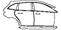 Mercedes-Benz B Class AMG Line 2020 - (right) Door+B Pillar+Rear Fender+Side Skirt