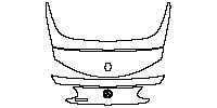 Mercedes-Benz C Class Cabriolet 2019 - Trunk Lid (with''CXX0'' model emblem, without spoiler, with chorme trim)