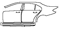 Mercedes-Benz E Class Sedan 2019 - (right) Door+Side Skirt+Rear Fender (AMG Night Package)