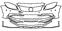 Mercedes-Benz C Class Coupe 2023 - Bumper+Headlamp (with 6 PDC)