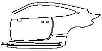 Mercedes-Benz C Class Coupe 2023 - (left)Door+Side Skirt+Rear Fender