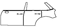 MINI MINI Hardtop 4 Door Cooper 2021 - (left)Door+Rear Fender