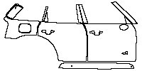 MINI MINI Countryman Cooper S All4 2011 - (right) Door+Rear Fender+Side Skirt (with ''All 4''model emblem on front door)