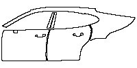 Porsche Panamera Sedan 2010 - (left) Door+B Pillar+Rear Fender