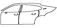 Porsche Panamera Sedan 2014 - (left) Door+B Pillar+Rear Fender (with ''executive'' emblem on rear fender)
