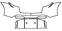 Porsche Taycan Cross Turismo 2021 - Rear Bumper (without Off-Road Design Package,with carbon pack rear diffuser)