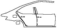 Skoda Octavia (EU) Hatch 2017 - (right) Door+Side Skirt+Rear Fender (One-piece fender)