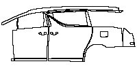 Toyota Alphard ALPHARD Executive Lounge 2015 - (left) Door+B Pillar+Rear Fender+Side Skirt