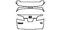 Toyota Alphard ALPHARD Executive Lounge 2015 - Trunk Lid (with ALPHARD Excutive Lounge and HYBRID SYNERGY DRIVE E-Four emblems)