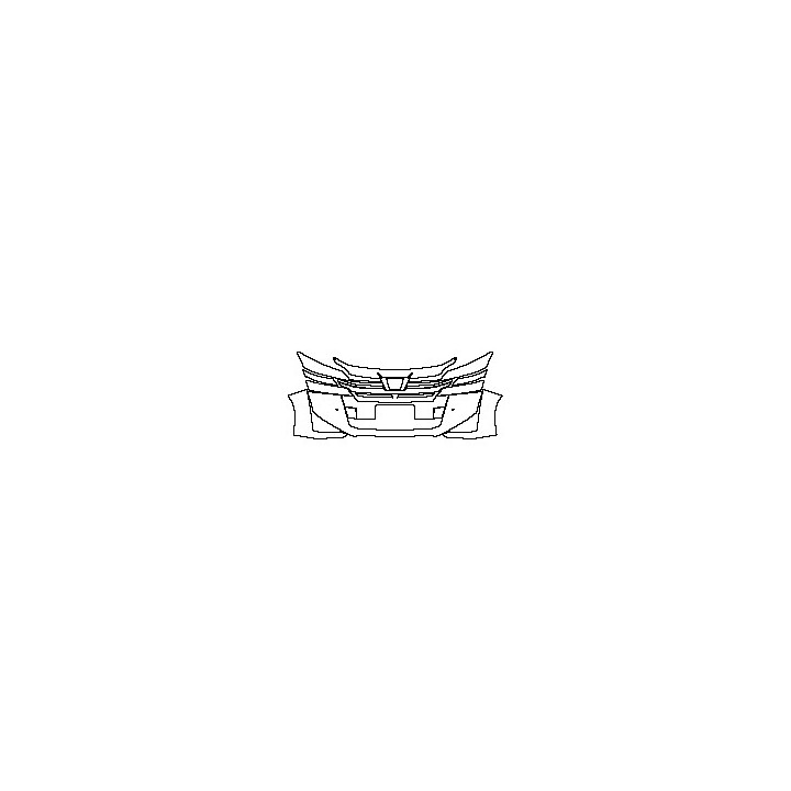 Toyota Vellfire Exterior 2019 - Bumper+Grille+Headlamp (for Luxury, with crown logo)